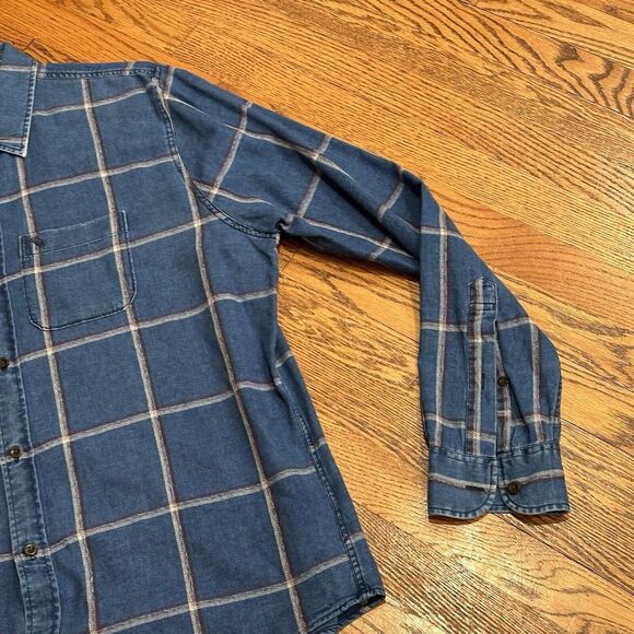 XXL Abercrombie And Fitch Men's Blue Plaid Shirt - Picture 2 of 11